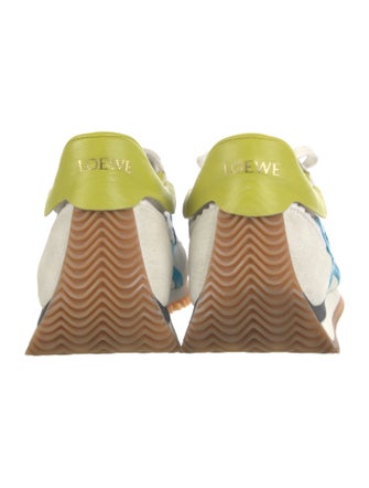 Loewe Suede Colorblock Pattern Sneakers