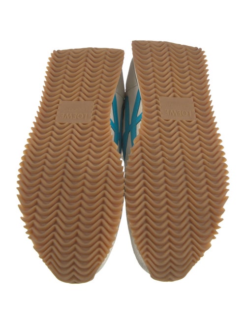 Loewe Suede Colorblock Pattern Sneakers