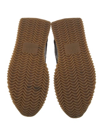 Loewe Suede Colorblock Pattern Sneakers