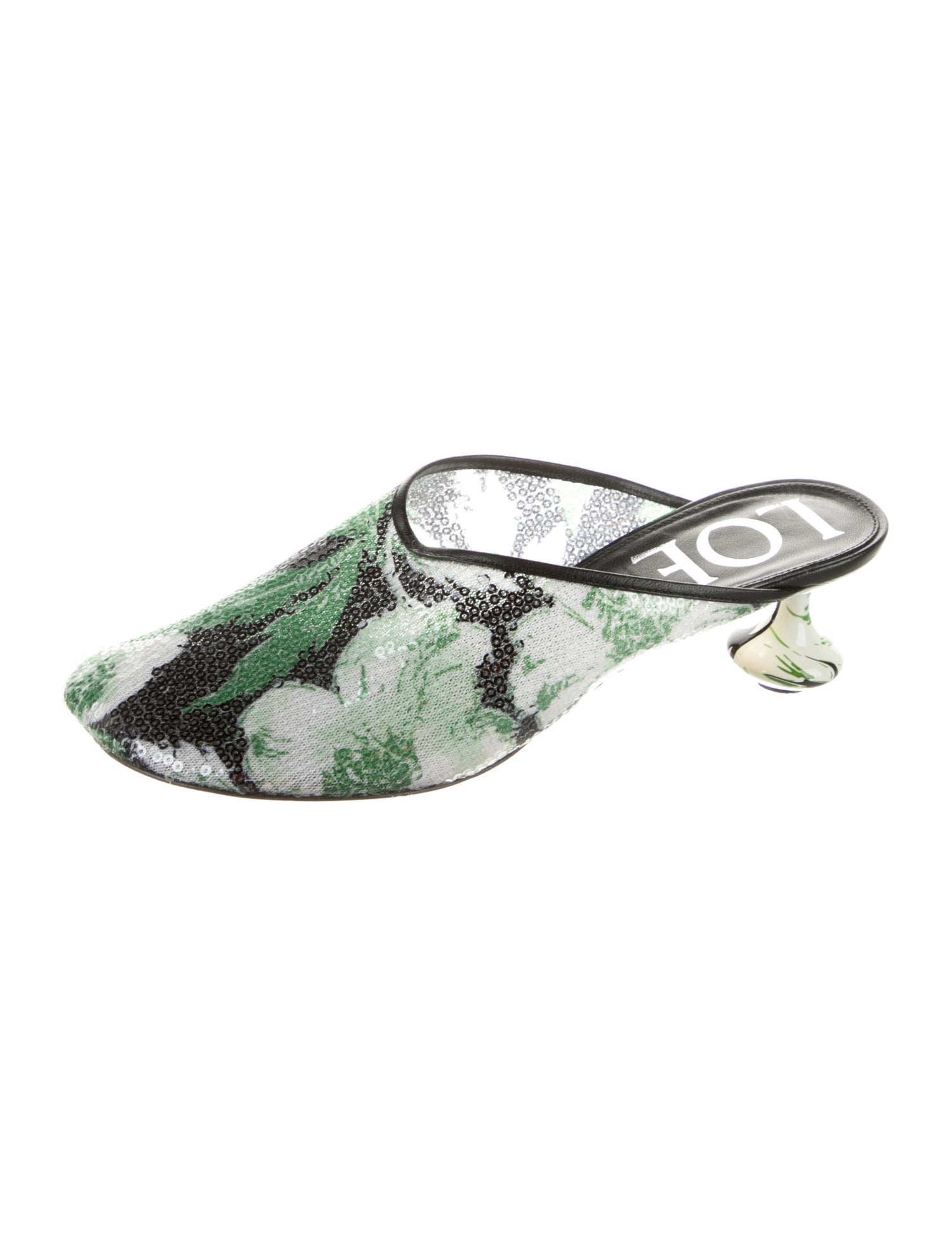 Loewe Nylon Floral Print Mules