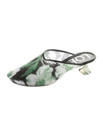 Loewe Nylon Floral Print Mules