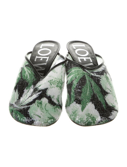 Loewe Nylon Floral Print Mules