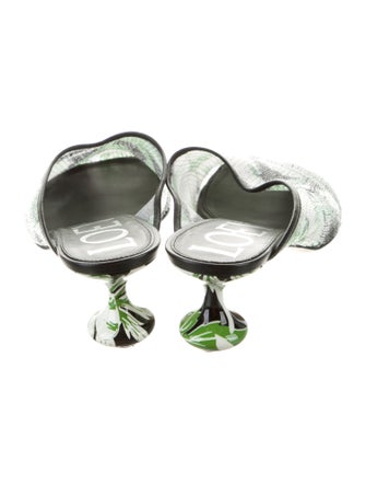 Loewe Nylon Floral Print Mules