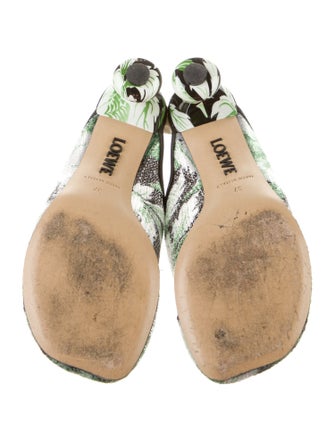 Loewe Nylon Floral Print Mules