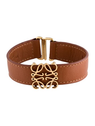 Loewe Leather Anagram Wrap Bracelet