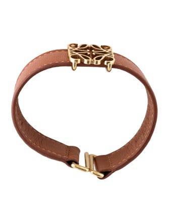 Loewe Leather Anagram Wrap Bracelet