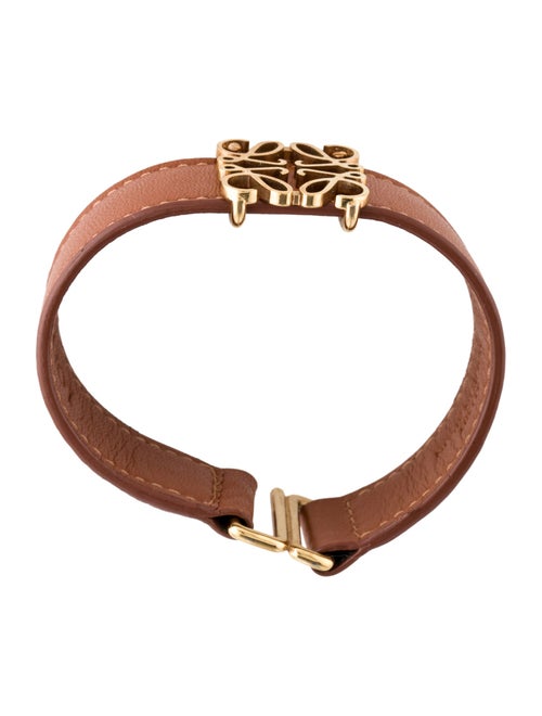 Loewe Leather Anagram Wrap Bracelet