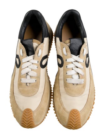 Loewe Suede Colorblock Pattern Sneakers