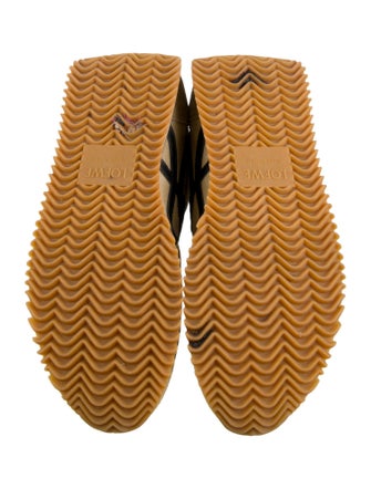 Loewe Suede Colorblock Pattern Sneakers