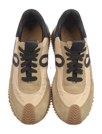 Loewe Suede Graphic Print Sneakers