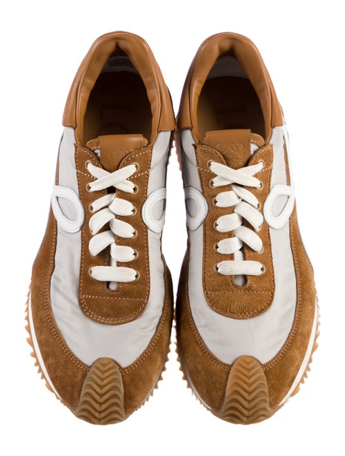 Loewe Suede Colorblock Pattern Sneakers