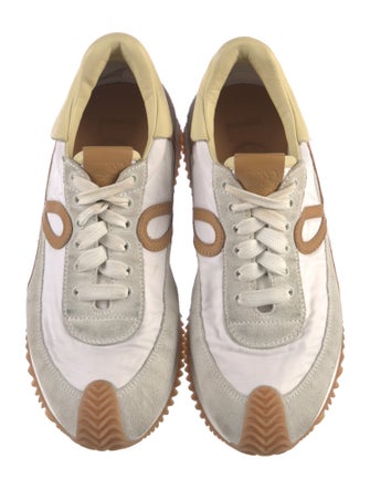 Loewe Suede Colorblock Pattern Sneakers