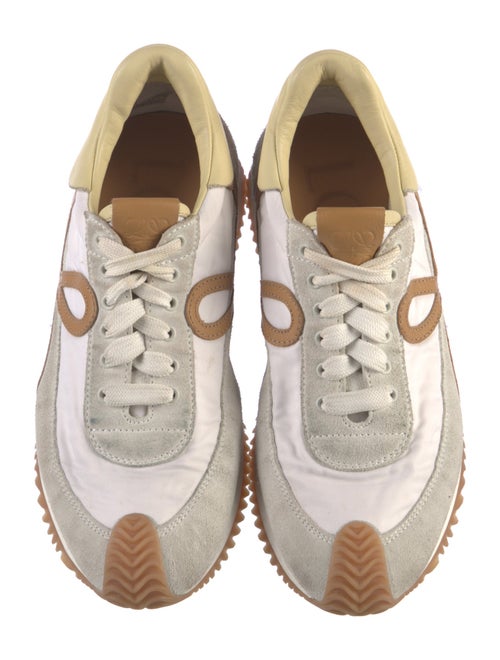 Loewe Suede Colorblock Pattern Sneakers