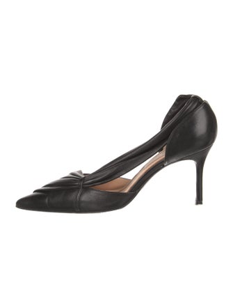 Loewe Leather Pleated Accents D'Orsay Pumps