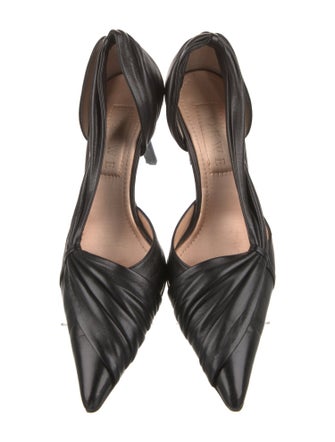 Loewe Leather Pleated Accents D'Orsay Pumps