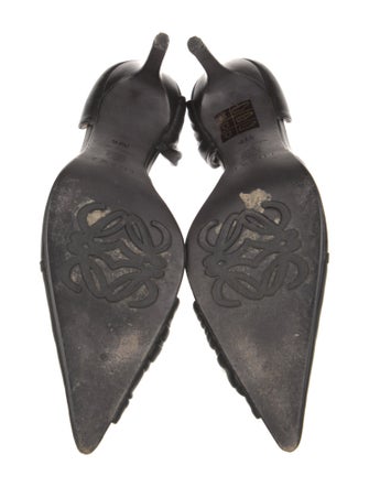 Loewe Leather Pleated Accents D'Orsay Pumps