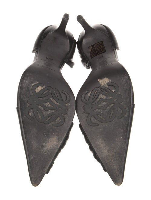 Loewe Leather Pleated Accents D'Orsay Pumps