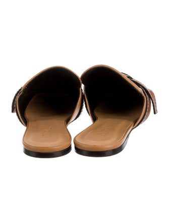 Loewe Leather Leather Trim Embellishment Mules