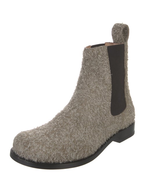 Loewe Suede Colorblock Pattern Chelsea Boots