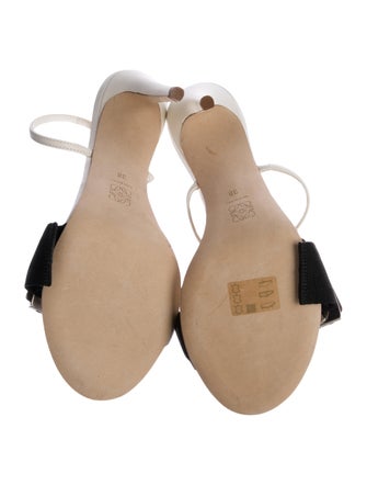 Loewe Leather Colorblock Pattern Slides