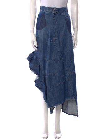 Loewe Ruffle Embellishment Midi Length Skirt