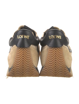 Loewe Suede Colorblock Pattern Sneakers