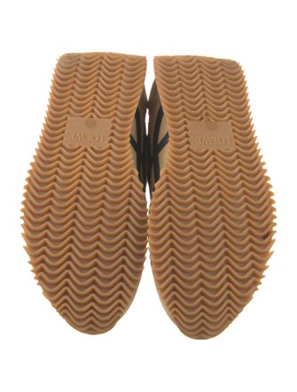 Loewe Suede Colorblock Pattern Sneakers