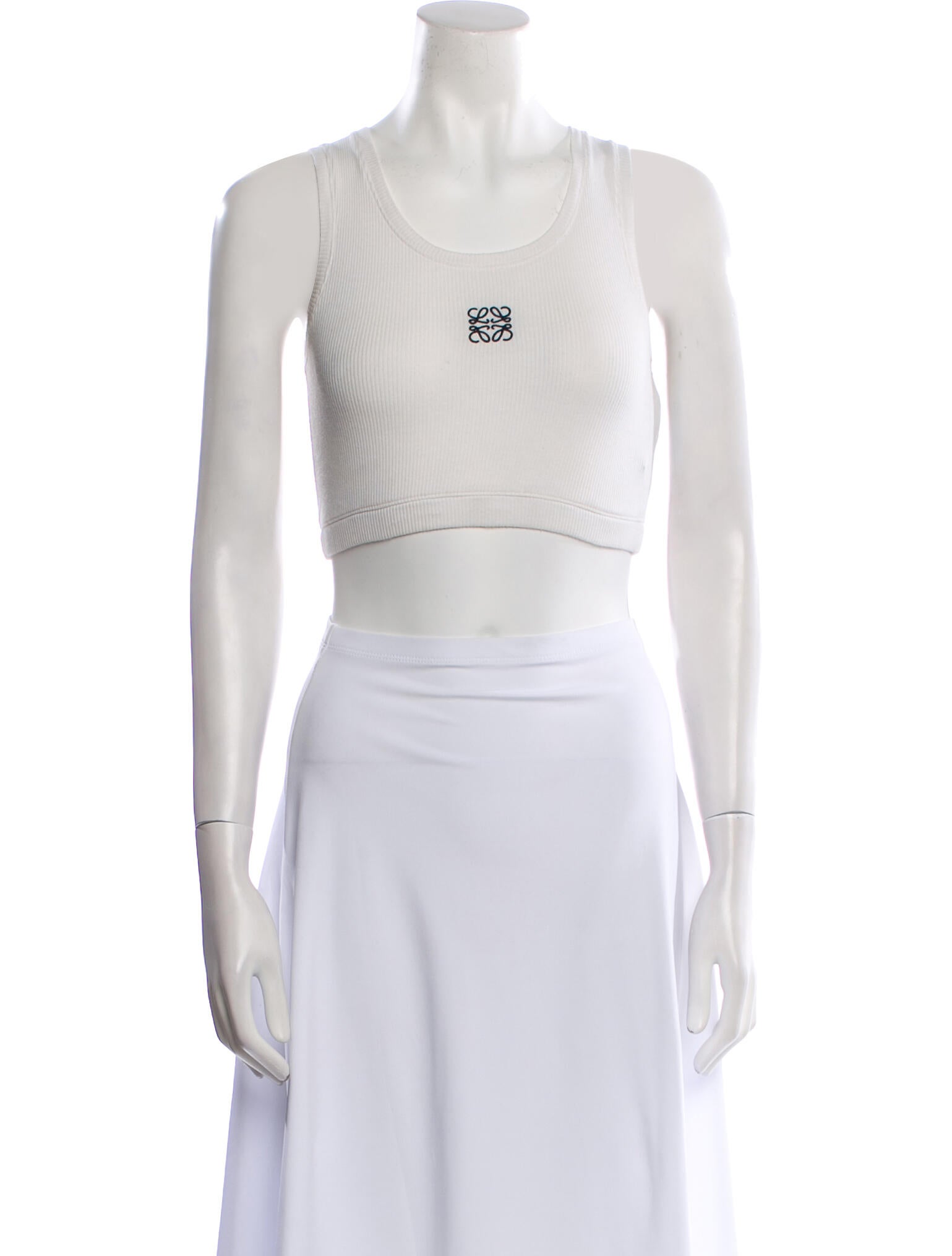 Loewe Anagram Scoop Neck Crop Top