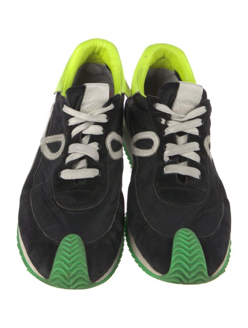 Loewe Suede Colorblock Pattern Sneakers