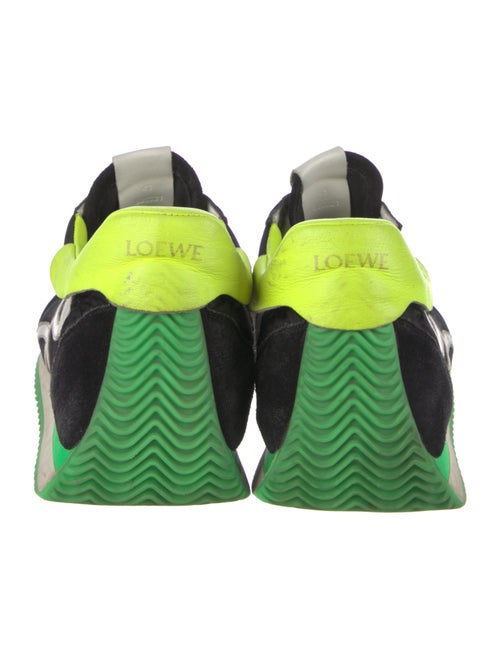 Loewe Suede Colorblock Pattern Sneakers