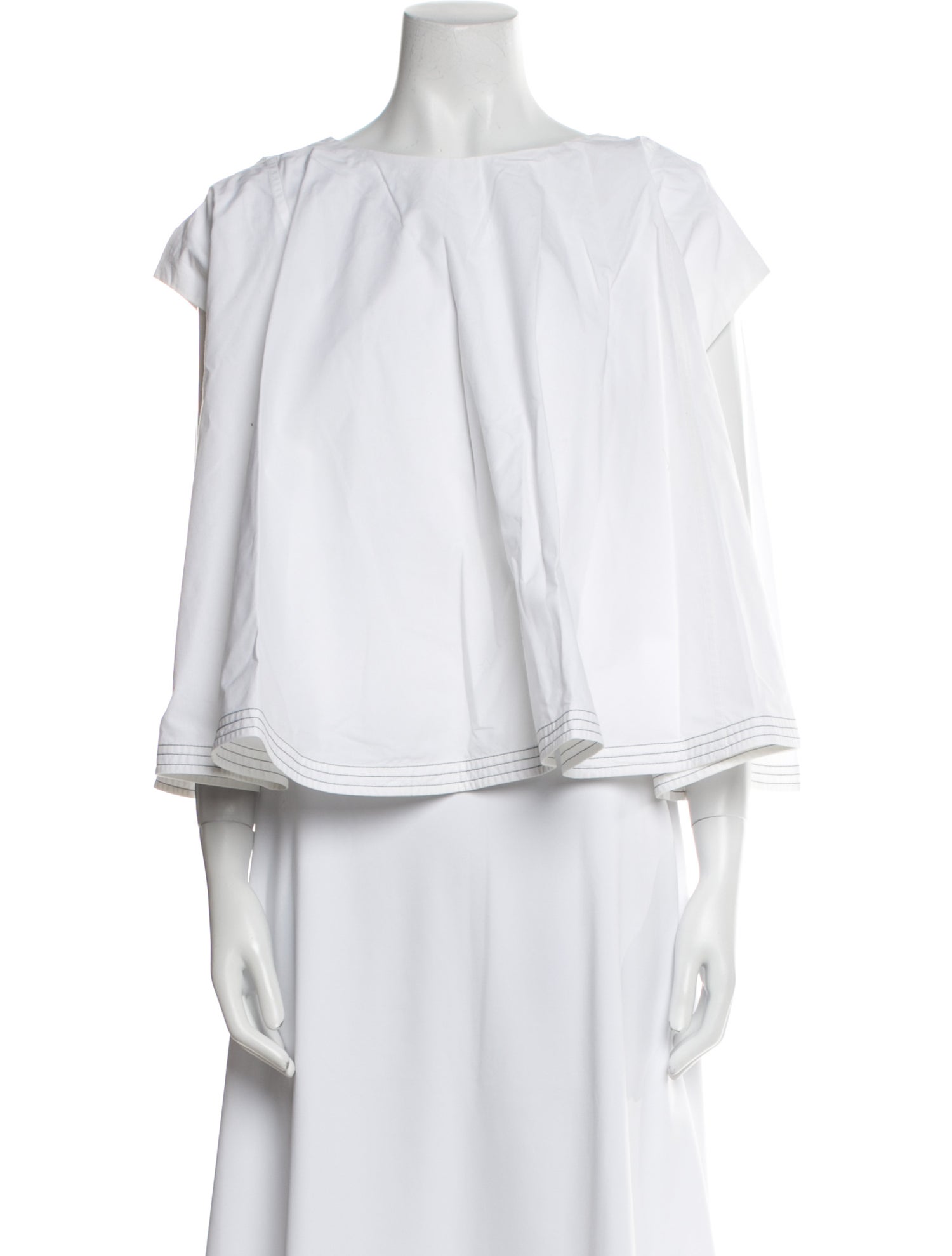 Loewe Bateau Neckline Short Sleeve Blouse