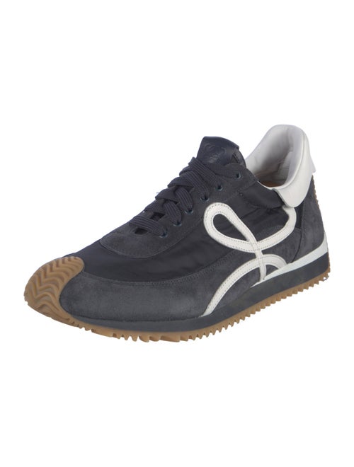 Loewe Suede Colorblock Pattern Sneakers