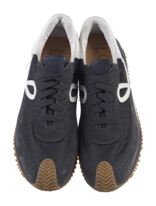 Loewe Suede Colorblock Pattern Sneakers