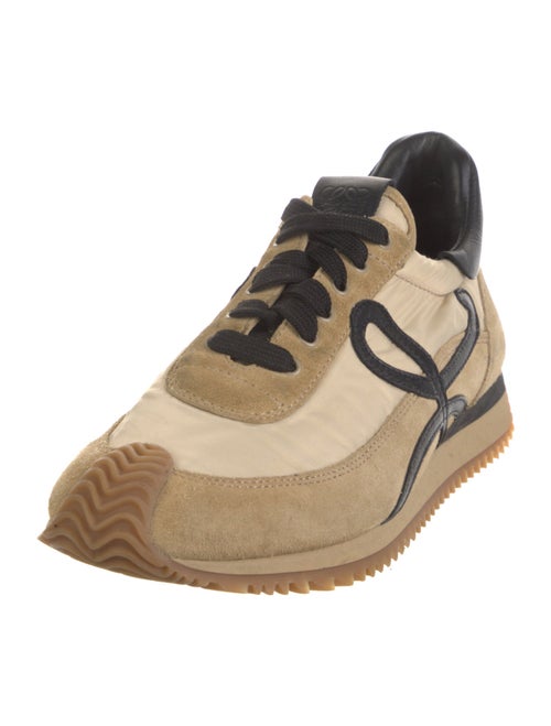 Loewe Suede Colorblock Pattern Sneakers