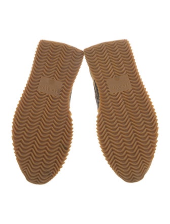 Loewe Suede Colorblock Pattern Sneakers