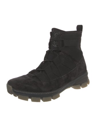 Loewe Suede Lace-Up Boots