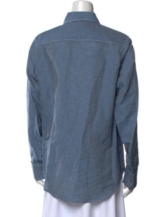 Loewe Linen Long Sleeve Button-Up Top