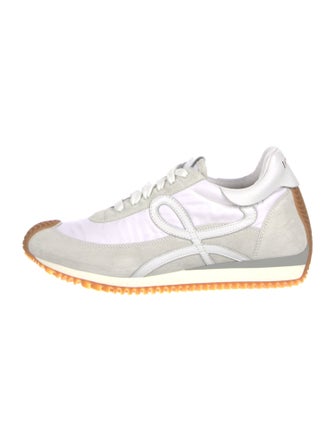 Loewe Suede Colorblock Pattern Sneakers