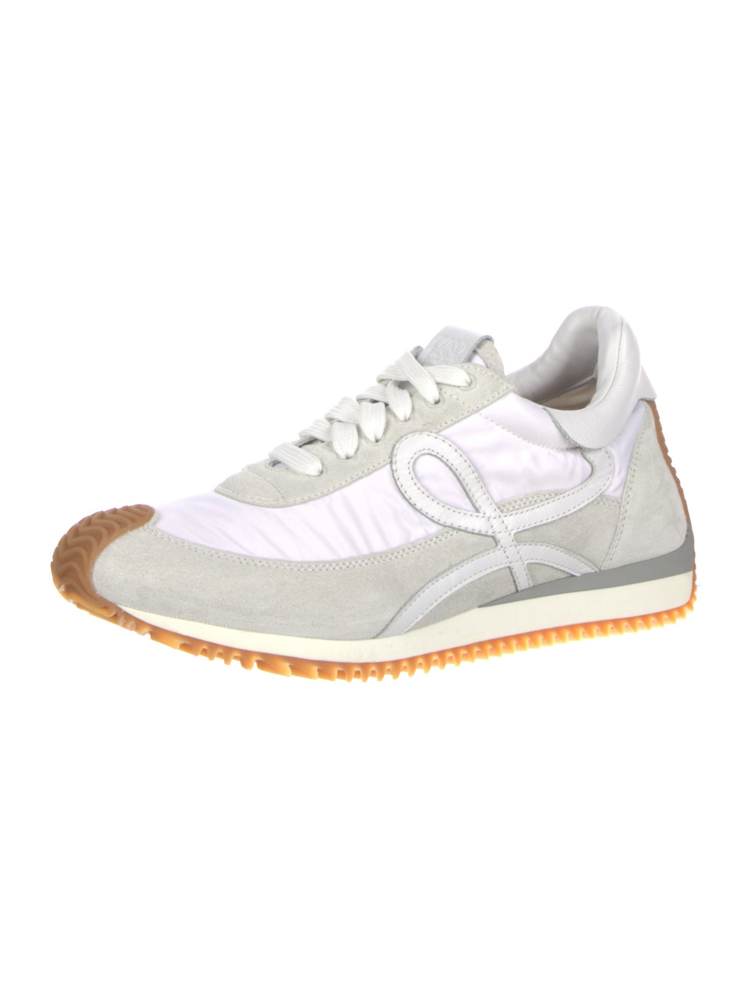 Loewe Suede Colorblock Pattern Sneakers