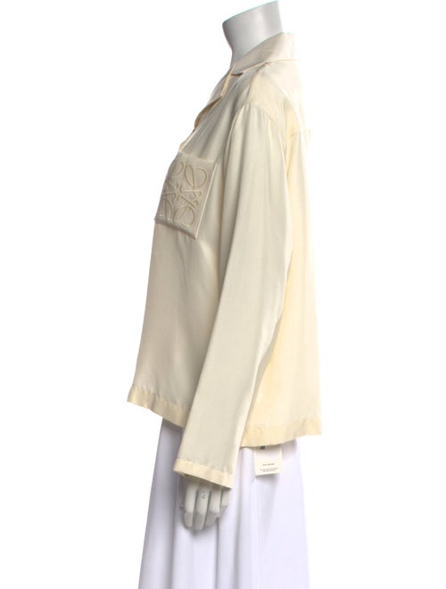 Loewe Silk Long Sleeve Button-Up Top