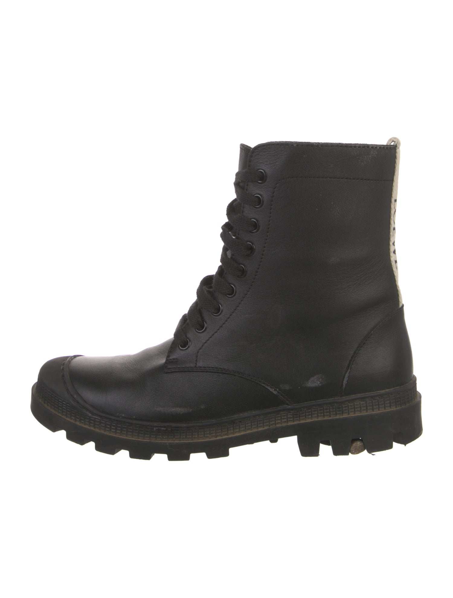 Loewe Leather Combat Boots