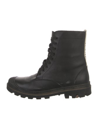 Loewe Leather Combat Boots