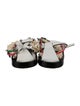 Loewe Leather Beaded Accents T-Strap Sandals