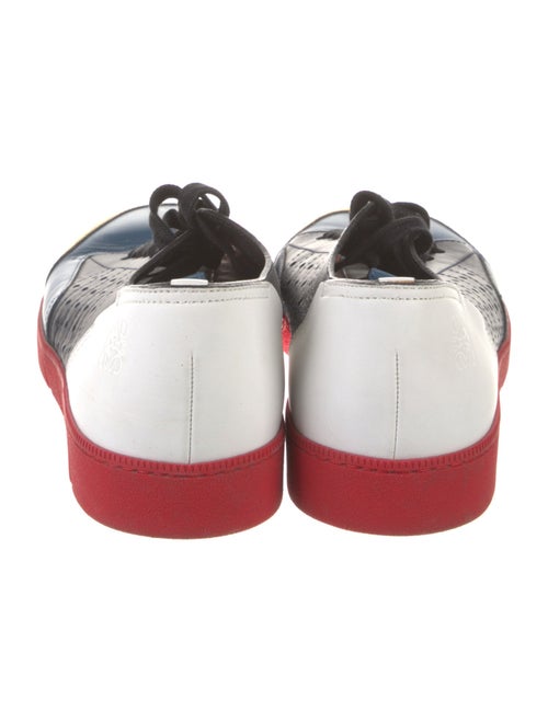Loewe Leather Colorblock Pattern Sneakers