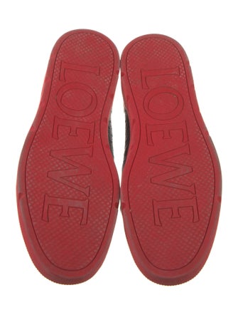 Loewe Leather Colorblock Pattern Sneakers