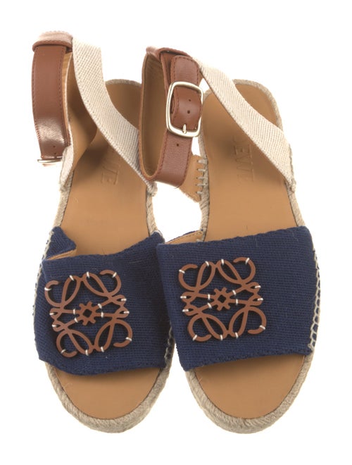 Loewe Leather Colorblock Pattern Espadrilles