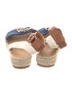 Loewe Leather Colorblock Pattern Espadrilles