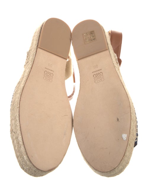 Loewe Leather Colorblock Pattern Espadrilles