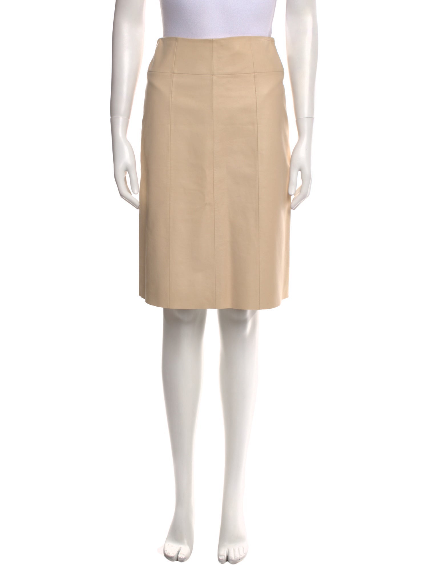 Loewe Lamb Leather Knee-Length Skirt