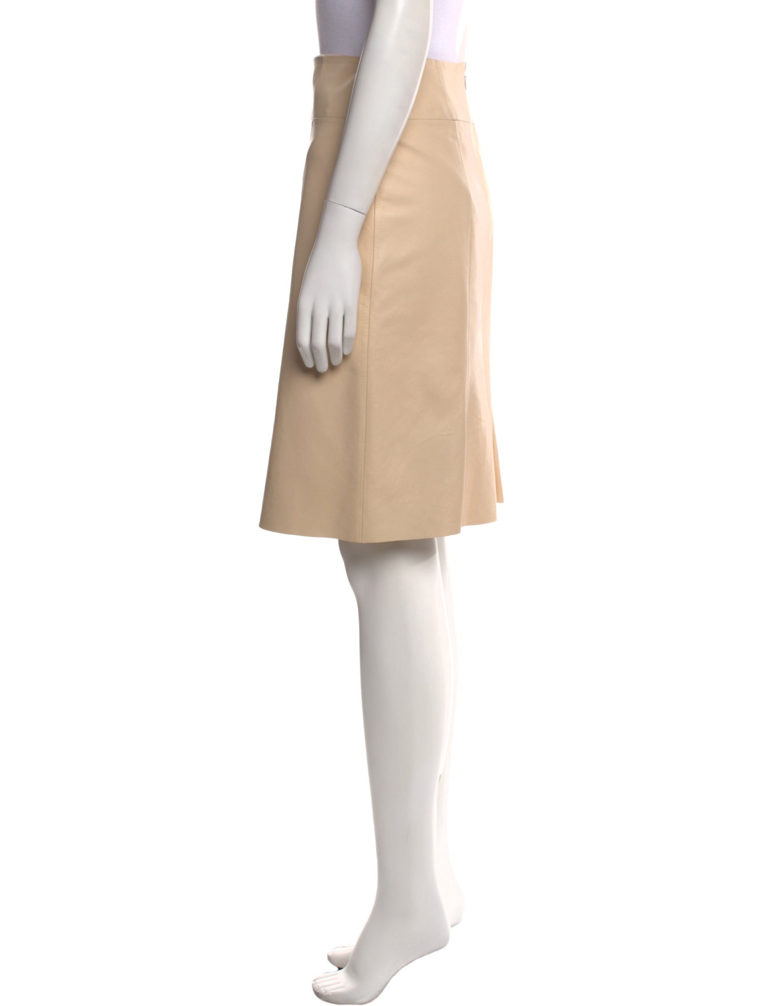 Loewe Lamb Leather Knee-Length Skirt